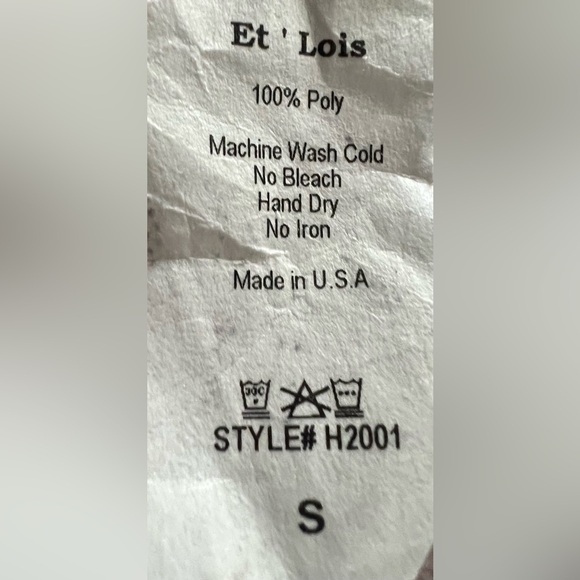 Et’ Lois long sleeve patriotic tee size S, worn only a couple of times. - Picture 3 of 4